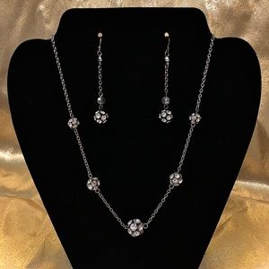 American Eagle| Disco Ball Earring & Necklace Set